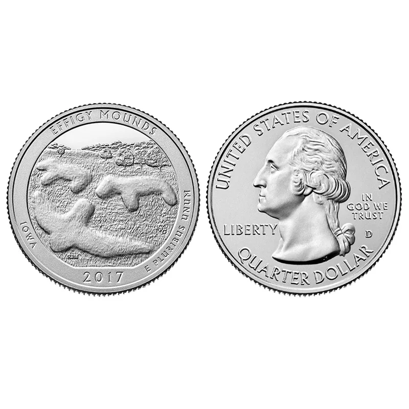 

U.S. National Park Coin. No. 36. Iowa Portrait Tomb National Monument Park. 2017100% Real Unc Genuine Original Coins