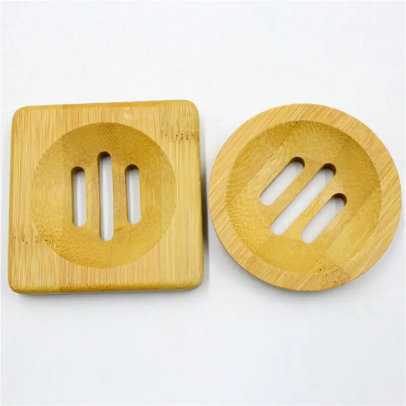 Деревянная мыльница из натурального бамбука Новый портативный поддон для мыла |
