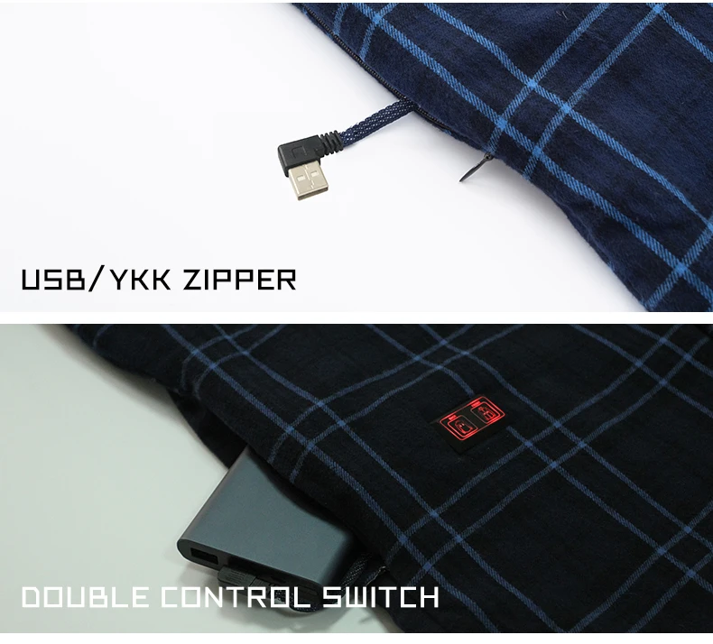 SNOWWOLF мужские зимние уличные USB Инфракрасные рубашки с подогревом куртки с длинным рукавом с принтом клетчатая теплая рубашка для пеших прогулок скалолазания