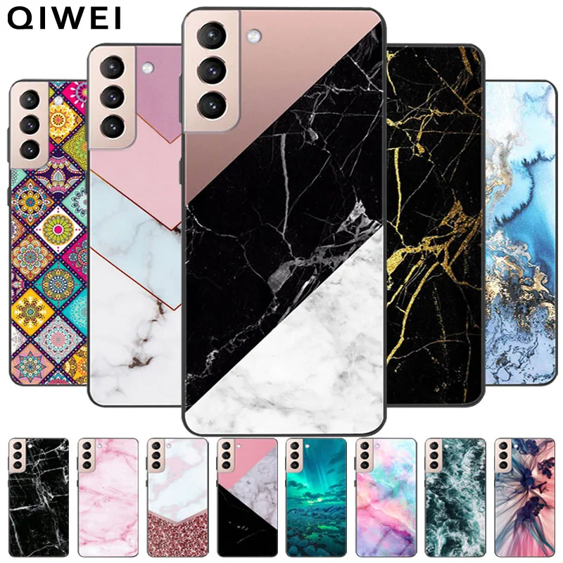 

For Samsung S21 Plus Case Marble Soft Silicone Phone Cases For Samsung S21+ S 21 FE 5G S21Plus Cover Funda For Galaxy S21 Ultra