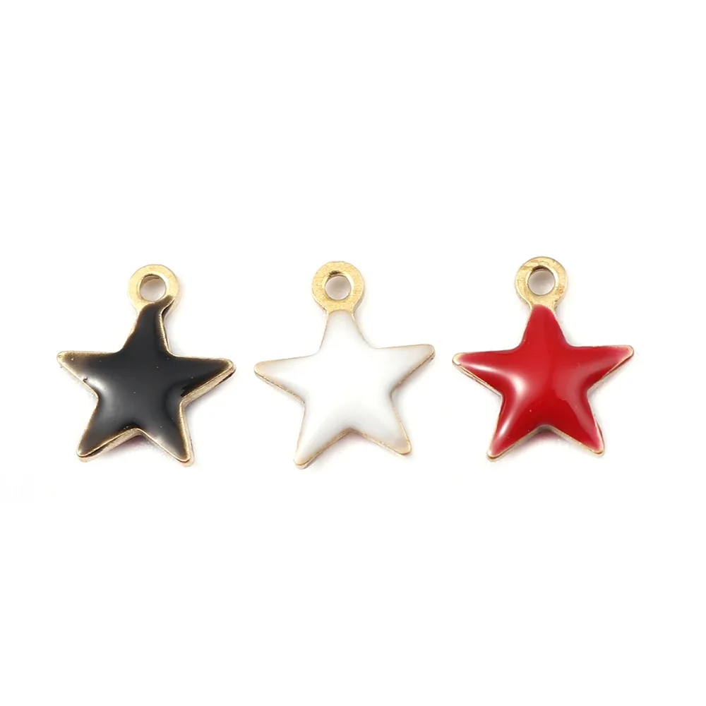 DoreenBeads новая мода медная эмалированная Подвеска со стразами пятиконечная звезда