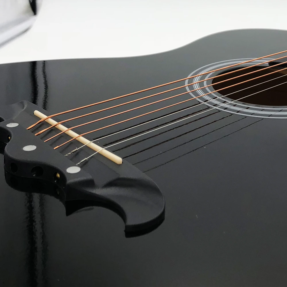 Акустическая гитара 38 дюймов для начинающих наборы с Capo Picks 6 струн из липы 13