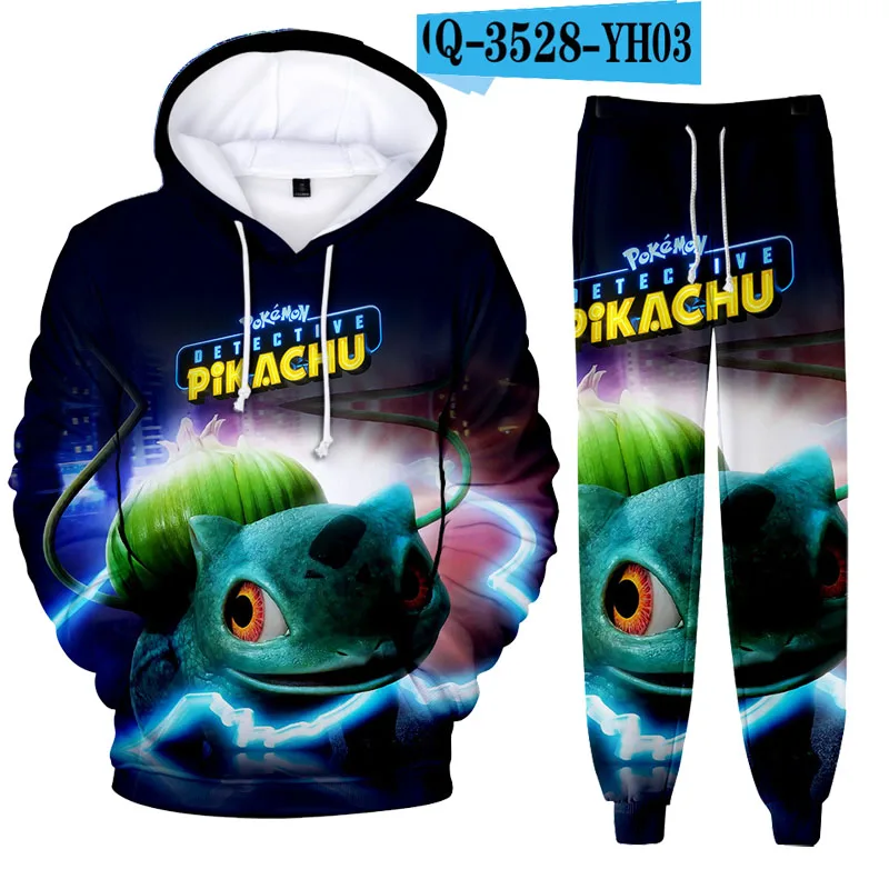 От 8 до 20 лет новый аниме Покемон детектив одежда для Пикачу комплект