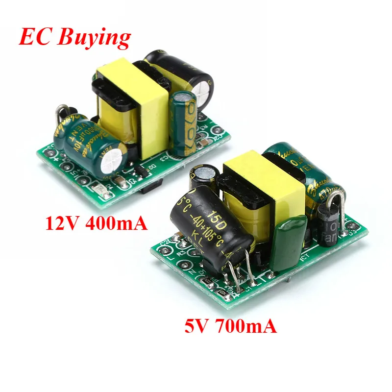AC-DC 220V to 5V 12V 400mA 700mA Step-down Модуль питания Buck AC DC Выход 12V400mA 5V700mA изолированный преобразователь