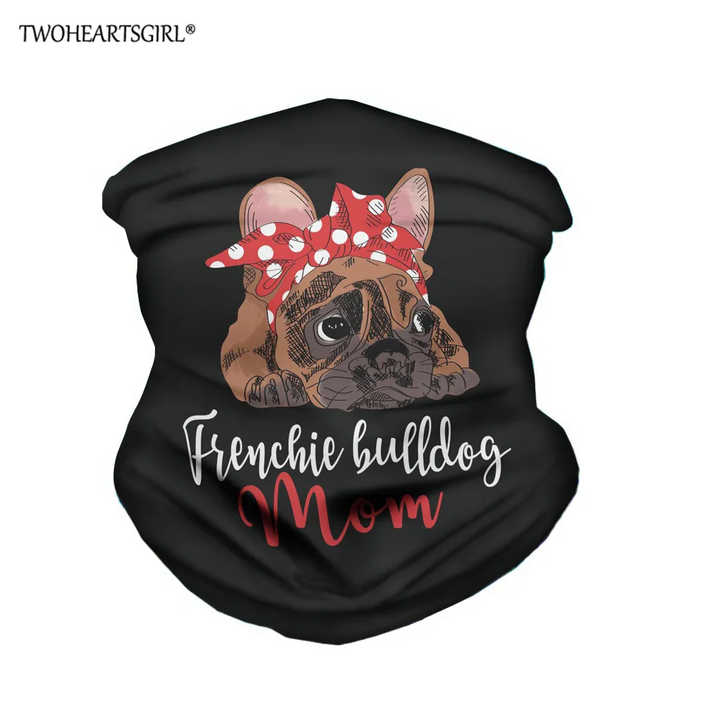 

Twoheartsgirl French Bulldog Printed Unisexy Motorcycle Head Scarf Stylish Bandanas Seamless Elastic Head Wrap Neck Gaiter