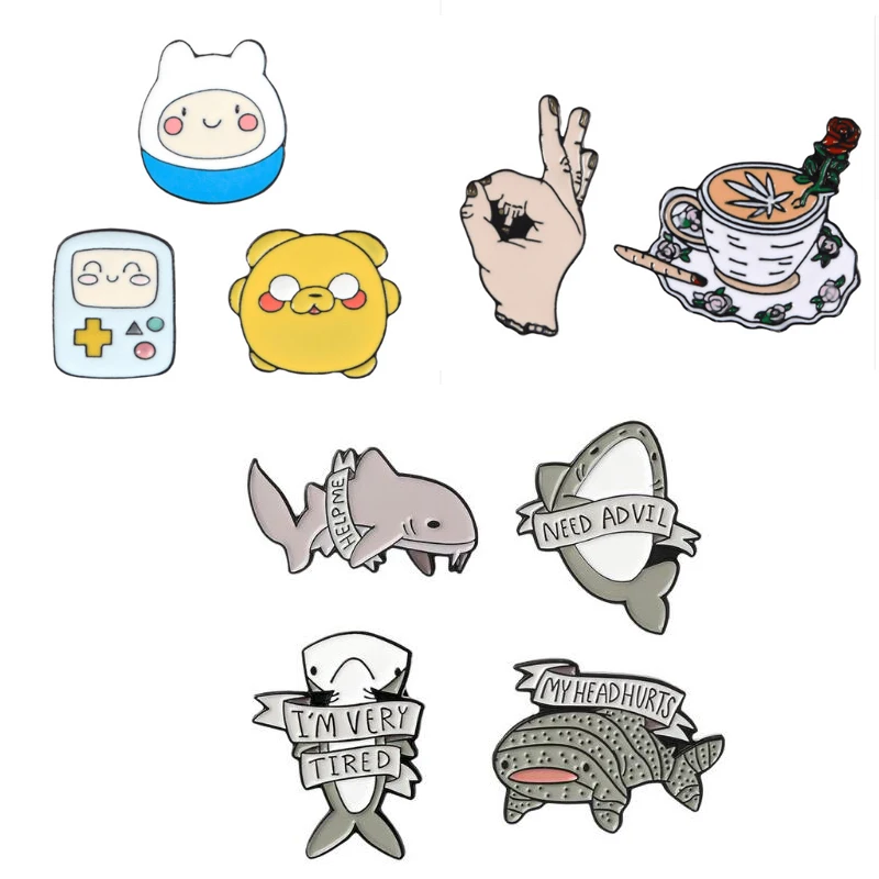 Брошь в виде кофейной чашки на палец приключения времени огня Финна Джейка