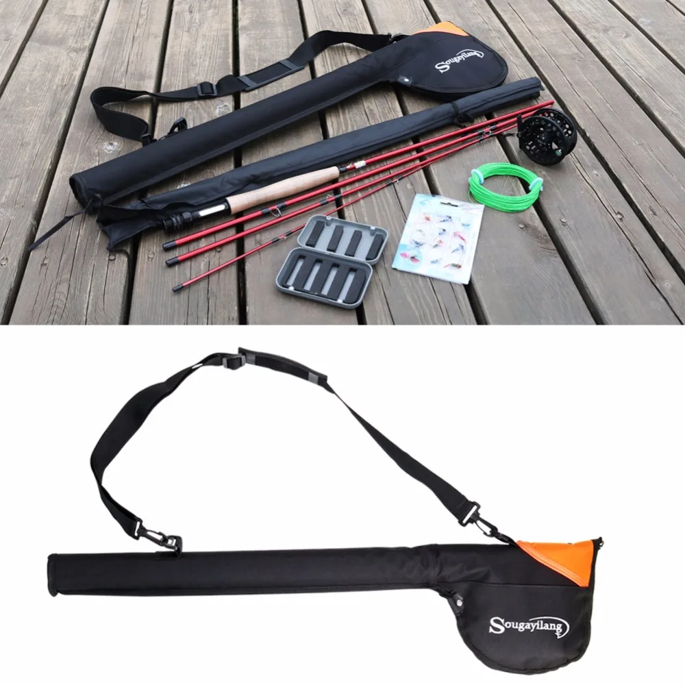 

Sougayilang 75cm Fishing Rod Bag Portable Rod Reel Storage Tubes Cases Waterproof Fly Fishing Rod Large Capacity Shoulder Bag