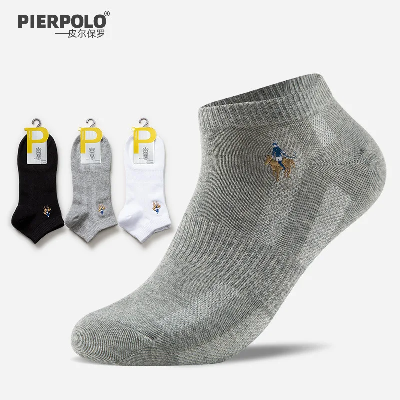 Мужские хлопковые носки Pier Polo Повседневные Дышащие до щиколотки подарок