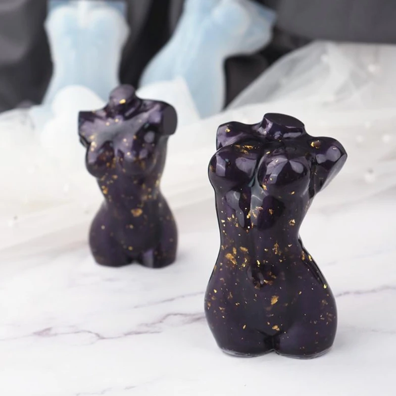 

3D Art Body Candle Crystal Epoxy Resin Mold Human Aromatherapy Plaster Wax Silicone Mould DIY Crafts Decorations Making Tool