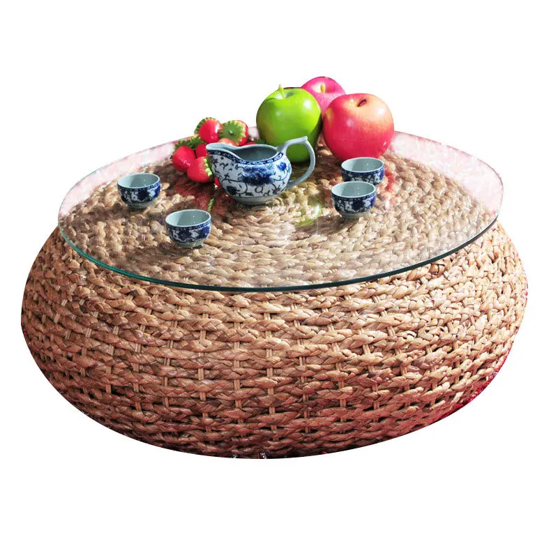 

New Rattan Bay Window Tables Chairs Japanese Tatami Table Sushi Seat Side Table Coffee Corner Side Table Casual Outfit Muebles