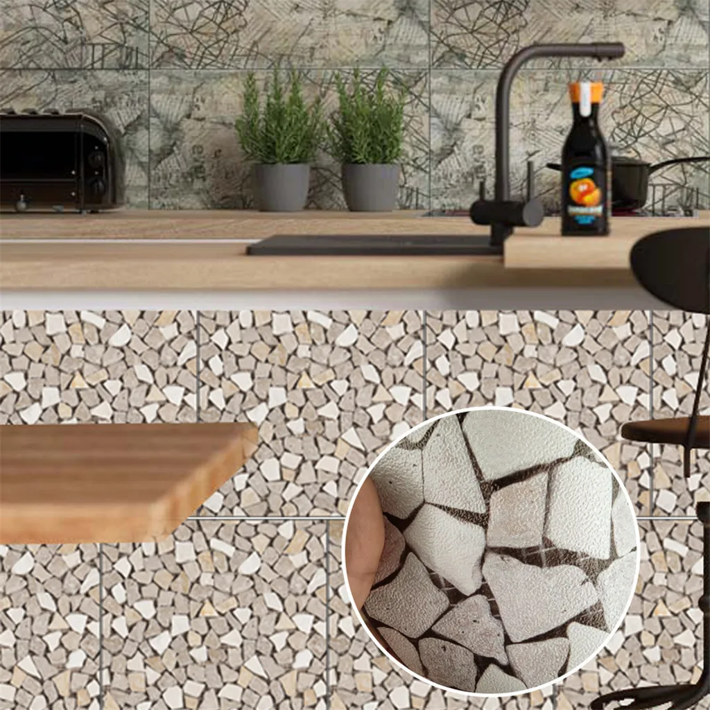 3D имитация каменной стеной Стикеры домашний Декор ПВХ водонепроницаемое