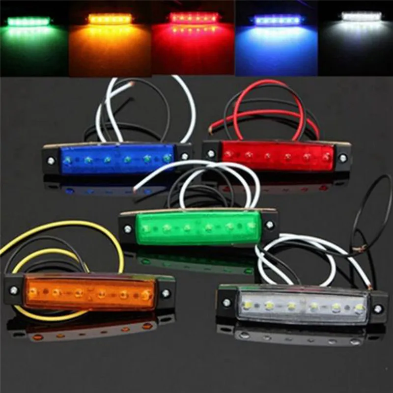 

DC LED 24V 6 SMD LED Auto Car Bus Truck Lorry Side Marker Indicator low Led Trailer Light Rear Side Lamp Car External Lights