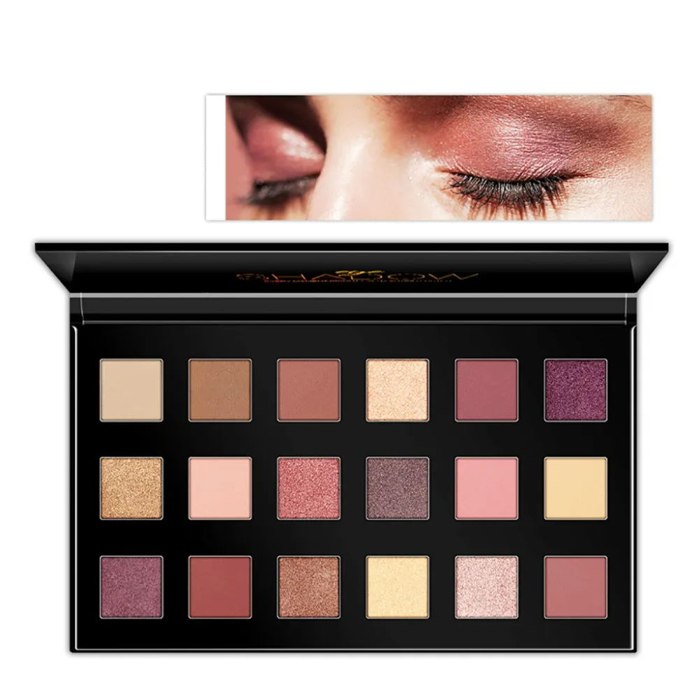 

18 Colors Eyeshadow Palette Naked Skin Purple Pigment Powder Waterproof Long Lasting Shimmer Matte Eye Shadow