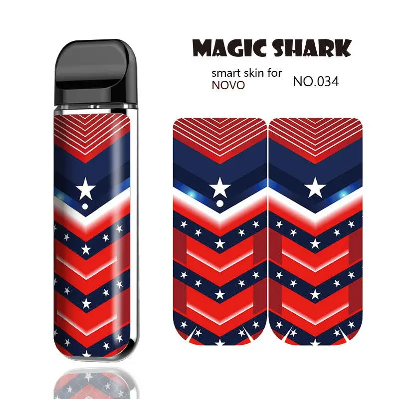 Волшебная Акула модный с черепом звездами флагом США бумпи набор для вейпа из ПВХ