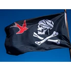 Флаг пиратский Jack Sparrow 3x5 футов, баннер 100D 150x90 см, полиэстер, латунные прокладки, флаг под заказ