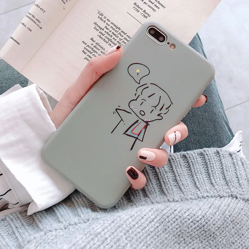 Милый чехол для телефона с изображением пары iPhone 8 7 6 6s Puls 11Pro XS Max XR kawaii аниме
