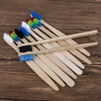 10pcs eco friendly adults bamboo toothbrush medium bristles biodegradable oral care toothbrushes