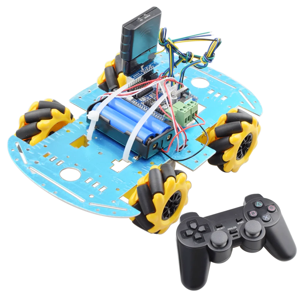 PS2 ручка RC Control Omni Mecanum Wheel Robot Car Kit плата драйвера двигателя для Arduino Progarm DIY ствол