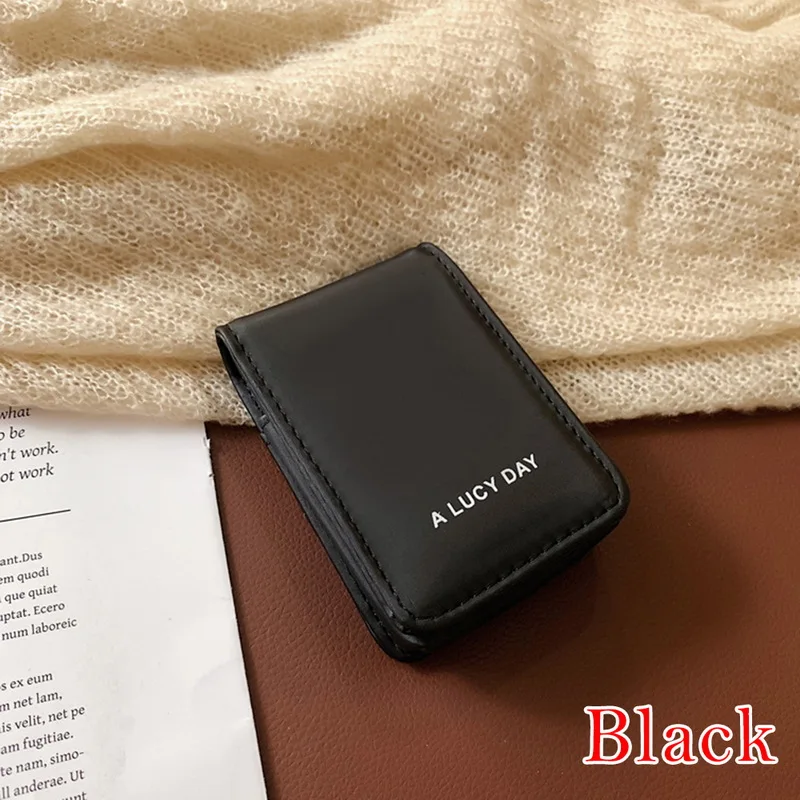 black 10x7x2cm Oeak модный мешочек для помады, Женская портативная косметичка с зеркалом, мини-сумка для женщин, чехол для макияжа, Женский чехол для помады - Цвет: black 10x7x2cm