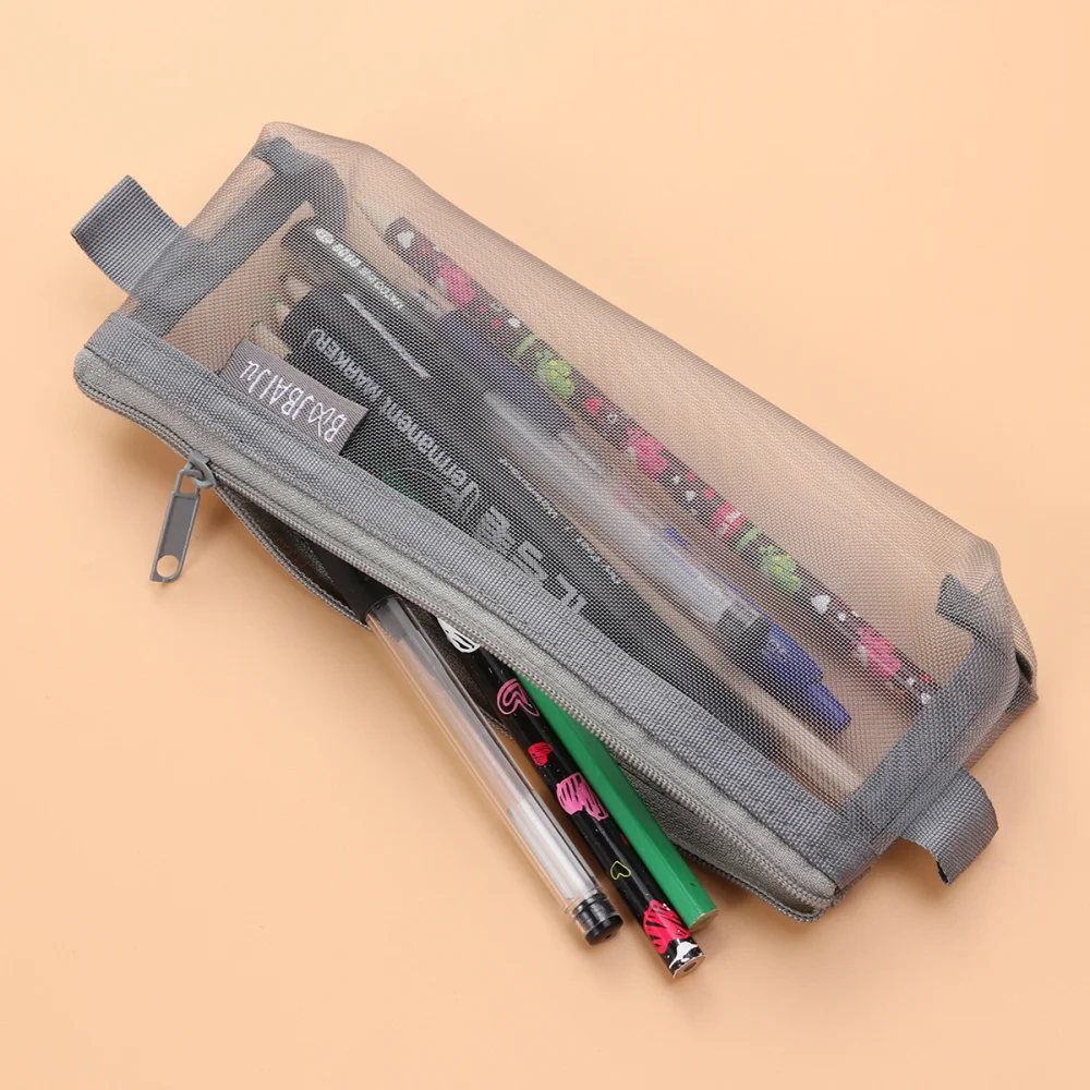 

3pcs Zipper File Bags Organizer Mesh Zipper Pencil Case Storage Travel Holder Transparent Multipurpose Paper Document Pouches St
