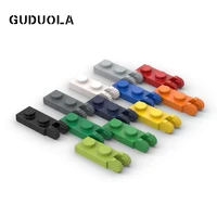 guduola 44302 hinge plate 1x2 moc parts locking with 2 finger education diy building block part brick toys 50 pcslot