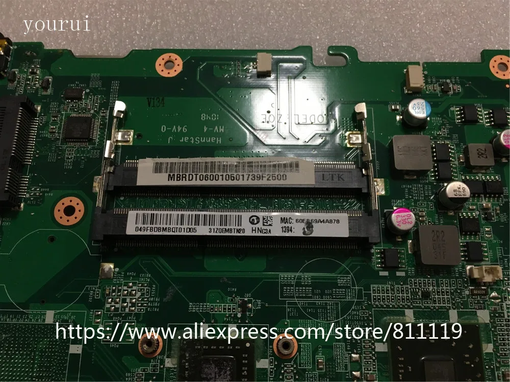 yourui MBNBK06001 MB.NBK06.001 DA0ZQAMB6C0 Mainboard For Acer aspire 4552 4552G Laptopmotherboard fully test | Электроника