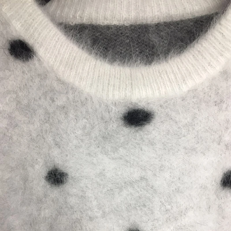 mink cashmere thick sweater women cashmere wave point pullovers knitted pure mink Customized color free shippingM20204