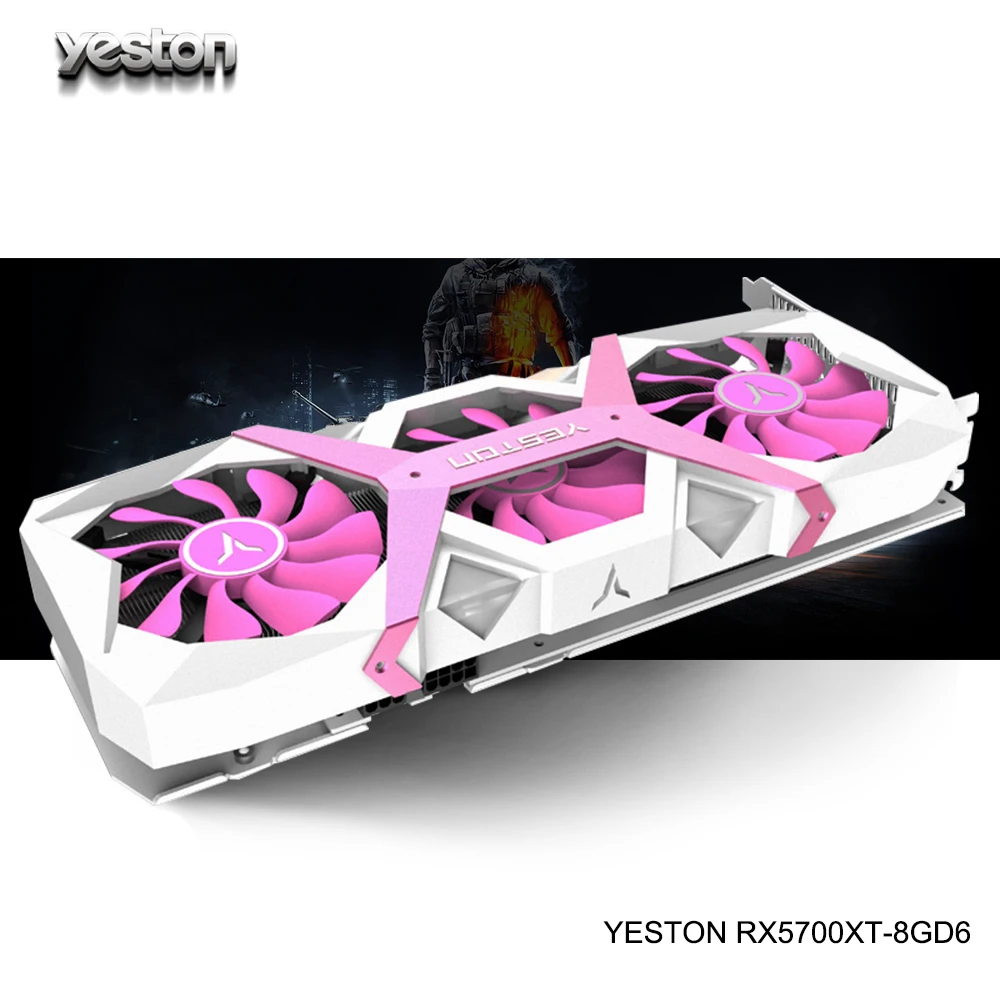 Yeston Radeon RX 5700 XT GPU 8 Гб GDDR6 256bit 7 нм игровой настольный компьютер ПК видеокарты Поддержка DP/HDMI PCI-E X16 3,0