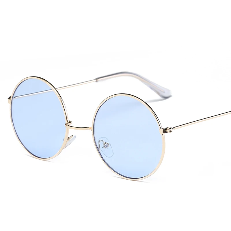 

Round Sea Color Round Sunglasses Men Round Metal Mens Sunglass Brand Designer Retro Glasses UV400 sunglasses for women