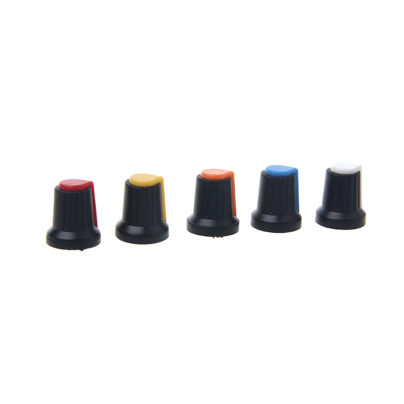 

10 Pcs Potentiometer Shaft Control Rotary Knob Cap 15mmx17mm W3JB