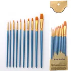 Набор кистей для рисования художников, Круглый острый наконечник, нейлоновая щетка для волос, держатель для ручки, модель масляной краски, художественные канцелярские принадлежности, палитра