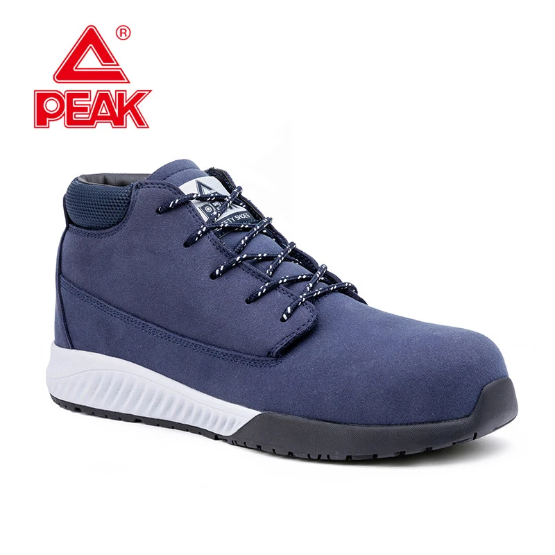 

Safety Shoes Men Women Trendy Work Boots Suede Lightweight High Cut Composite Toe Caps PEAK LR93221 Size 35 - 46