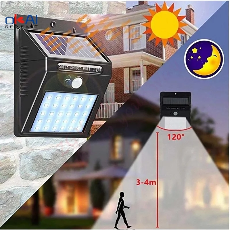 

LED Solar Wall Light PIR Motion Sensor Floodlight Waterproof Outdoor Garden Lamp for Garden Decor Pathway Street Solar Lamp
