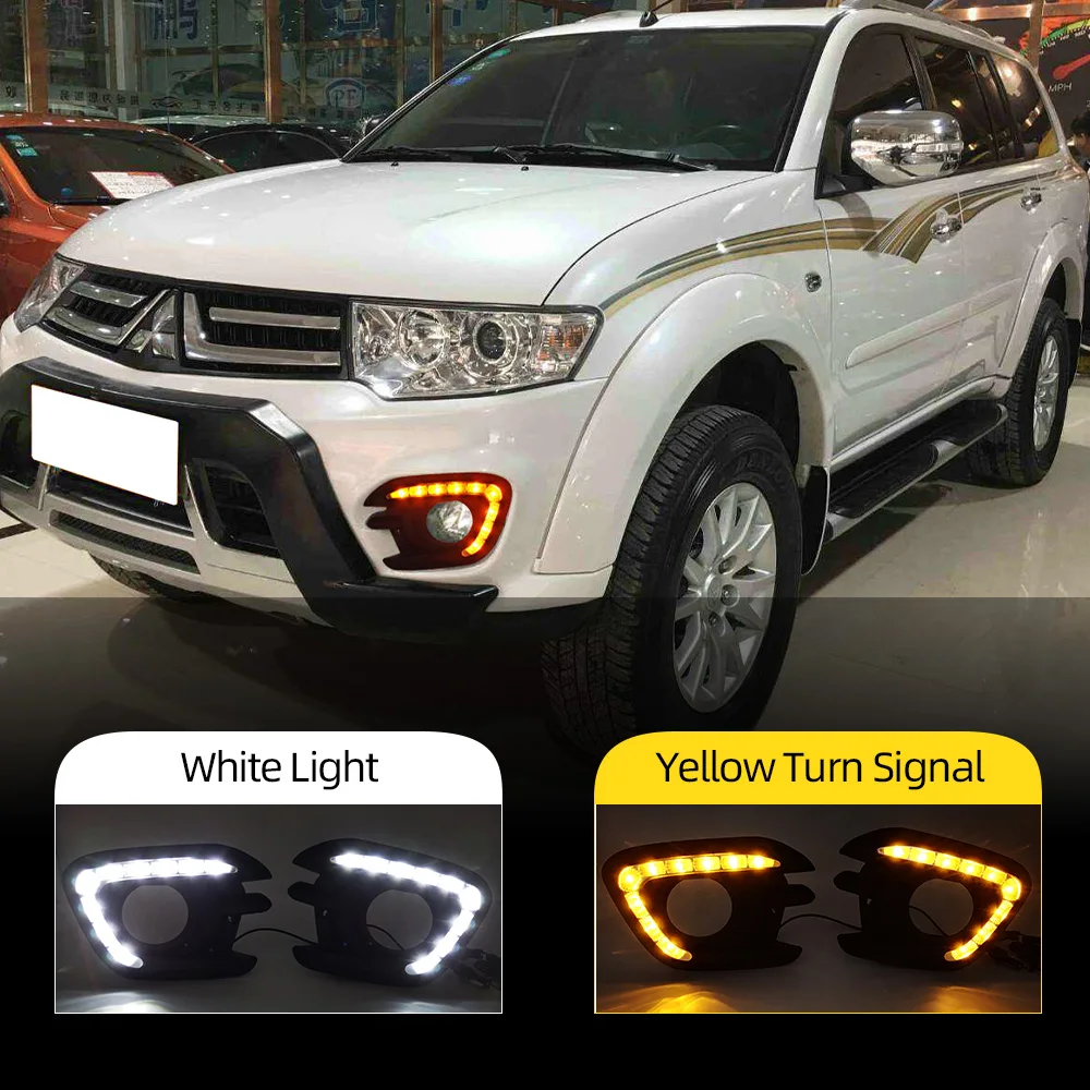 2 шт. светодиодные дневные ходовые огни для Mitsubishi Pajero Montero Sport 2013 2014 2015 Габаритные