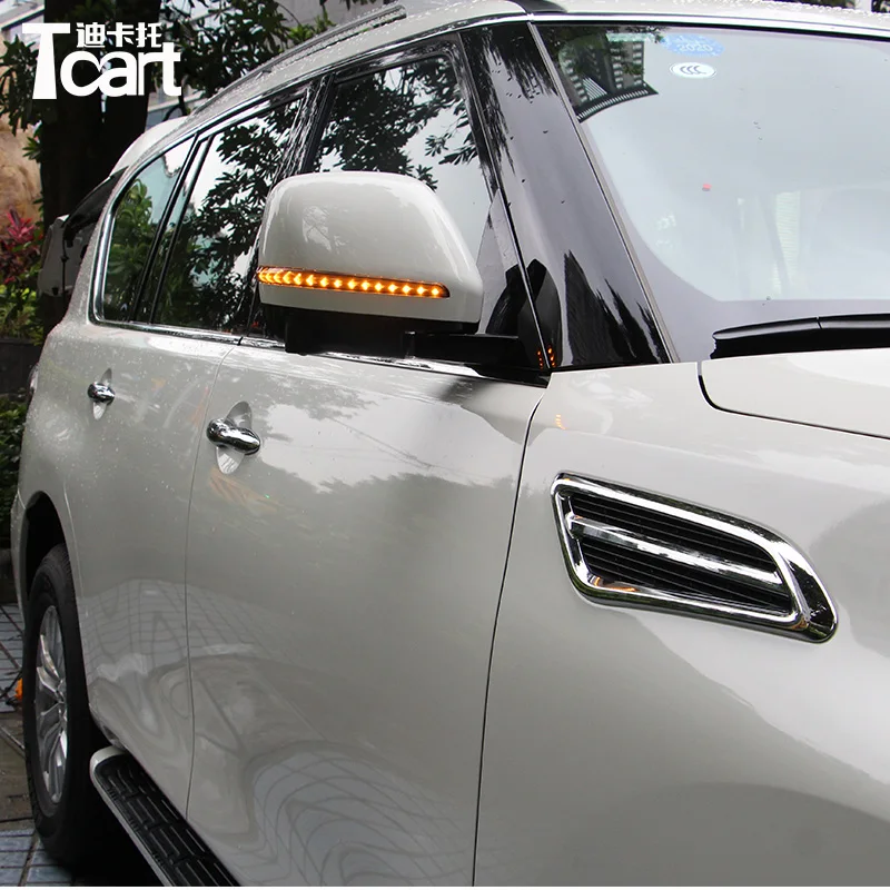 Tcart светодиодный зеркало заднего вида светильник сигнальные лампы для Nissan Patrol