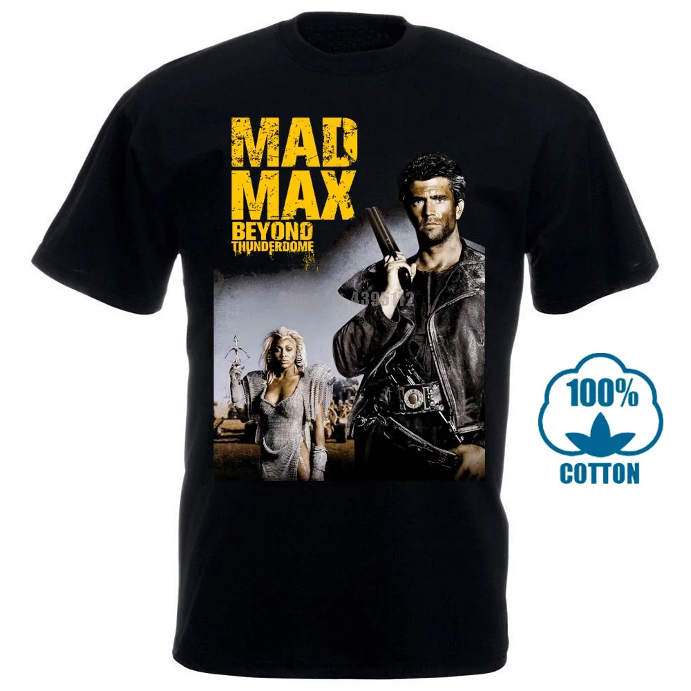Безумный Макс Iii под куполом грома постер фильма мужской Geek рубашки Графические