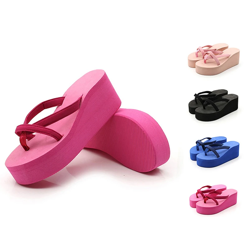 

Fashion Women Slippers Casual Torridity Shoes Wedges Flops Wedges Summer Slippers Ladies Heels Outdoor Beach Shoes 2020