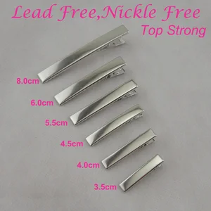 50 шт., серебристые металлические зажимы для волос Аллигатор