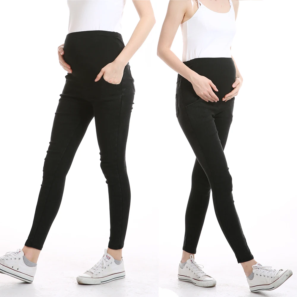 Black Jeans Брюки для беременных брюки женские леггинсы для беременных летние джинсовый комбинезон для беременных женский одежда для беременных одежда беременным штаны для беременных капри бриджи женские летние штаны беременный - Цвет: Black Jeans