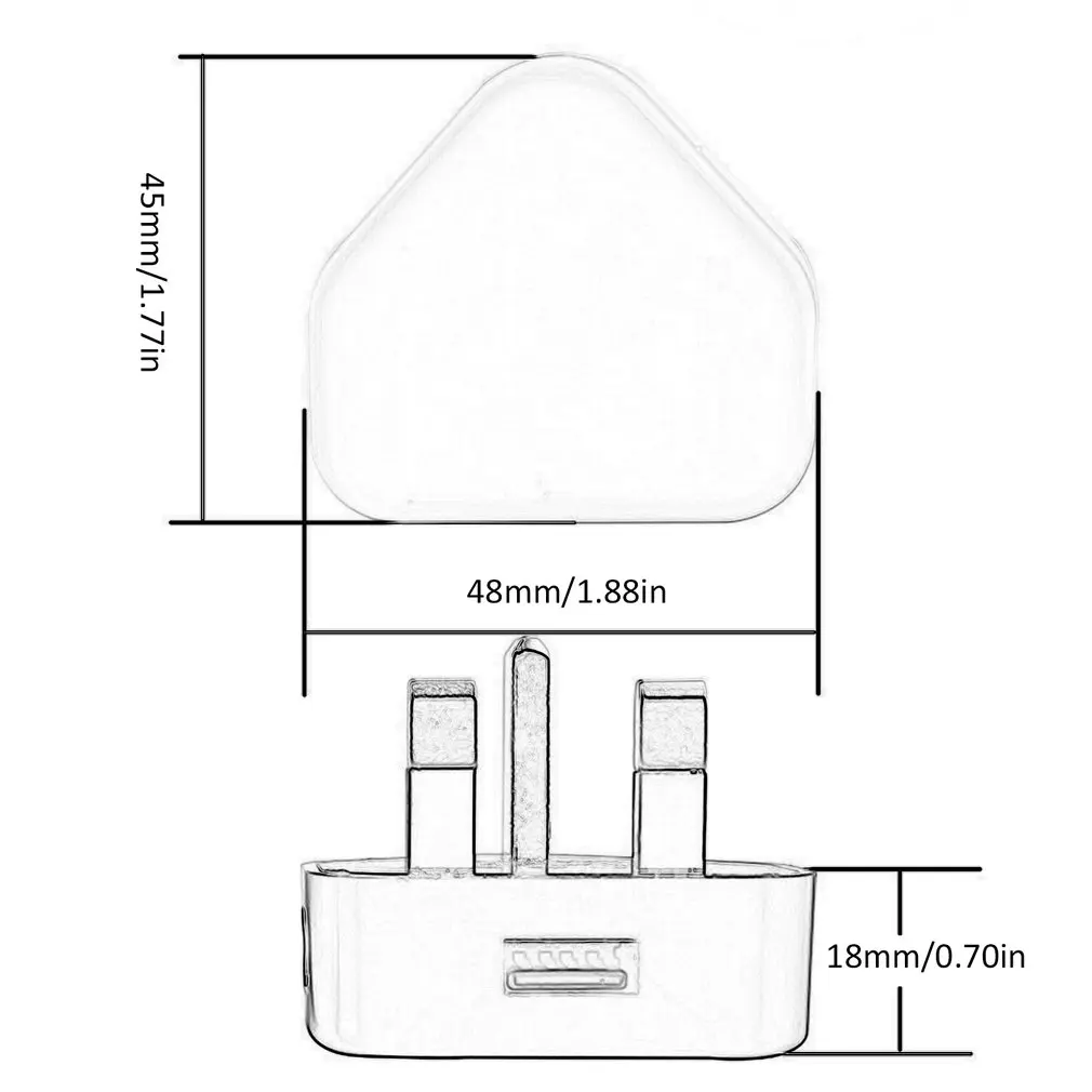 

Universal 1/2/3-Port USB UK Plug 3 Pin Wall Charger Adapter with 1/2/3 USB Ports Travel Charger Charging for Phone X Samsung S9