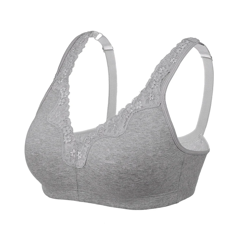 Gray Sutian Feminino, женский бюстгальтер, без подкладки, без косточек, бюстгальтеры для женщин, полная чашка, спортивный бюстгальтер, нижнее белье больших размеров, без косточек, бюстгальтер, беспроводной бюстгальтер - Цвет: Gray