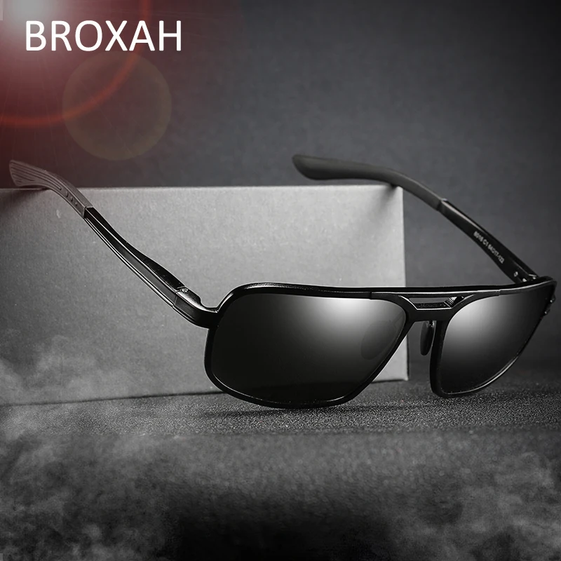 

Ретро алюминий-магниевого сплава, поляризованные солнцезащитные очки Для мужчин 2021 квадратными плафонами Для мужчин вождения очки спортив...