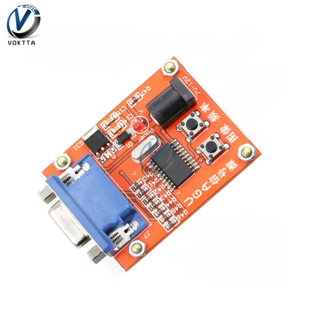 Генератор сигналов VGA тестер с ЖК дисплеем 7 12 В источника входного сигнала