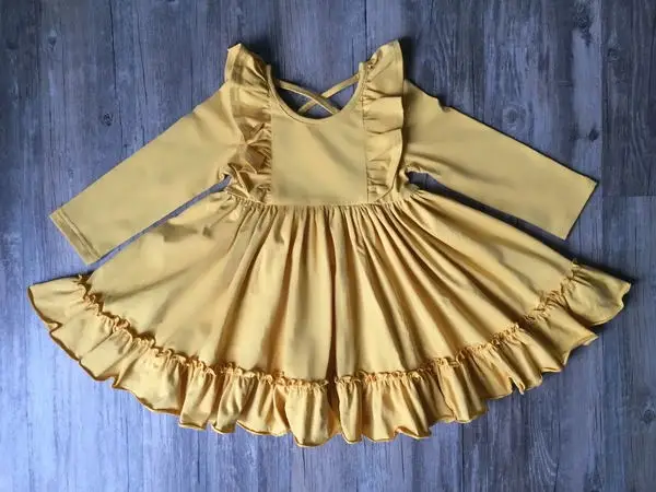 Детское трикотажное Хлопковое платье CONICE NINI осеннее с оборками и длинным рукавом