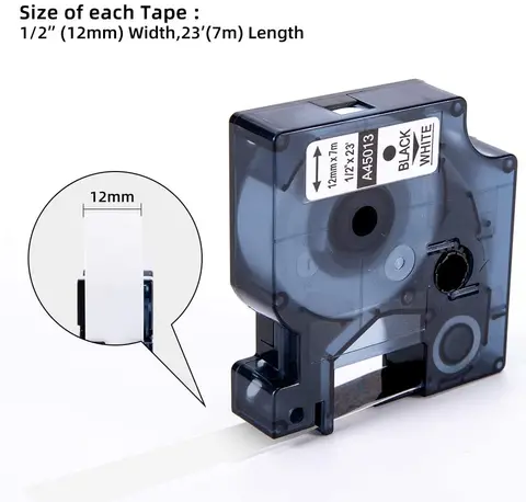 Ленты для этикеток Labelife 45013 45010, картридж D1 45013, совместимый с Dymo LabelManager Writer Maker 280 160 260P 45803 43613 40913