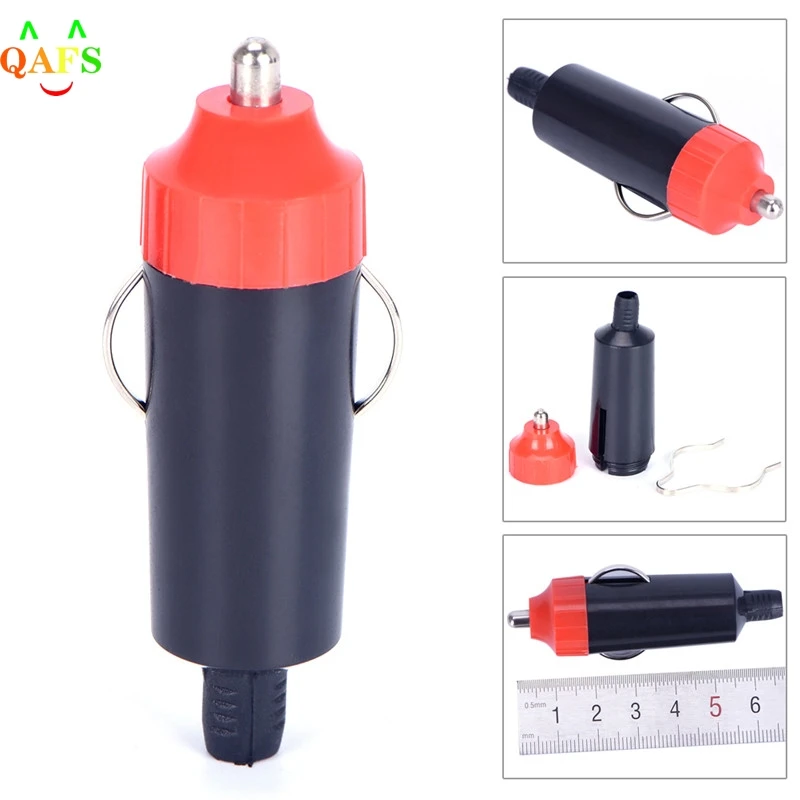 

1pc 12V Male Car Cigarette Lighter Socket Plug Motorcycle Socket Power Charger Adapter Connector + Fuse Converter Plug