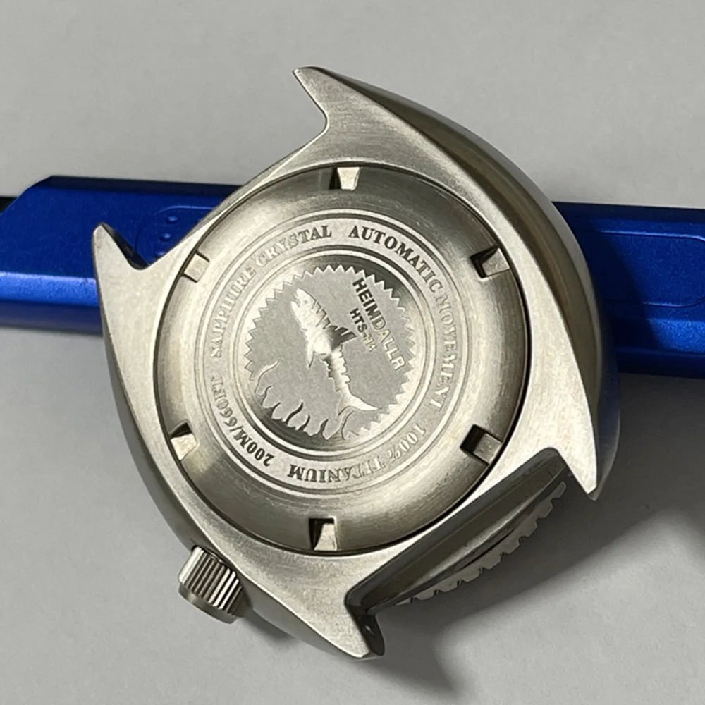 Watch Part 46.6mm Titanium Material Turtle King Watch Case Sapphire Crystal Ceramic Bezel Fit NH35/36 Automatic Movement