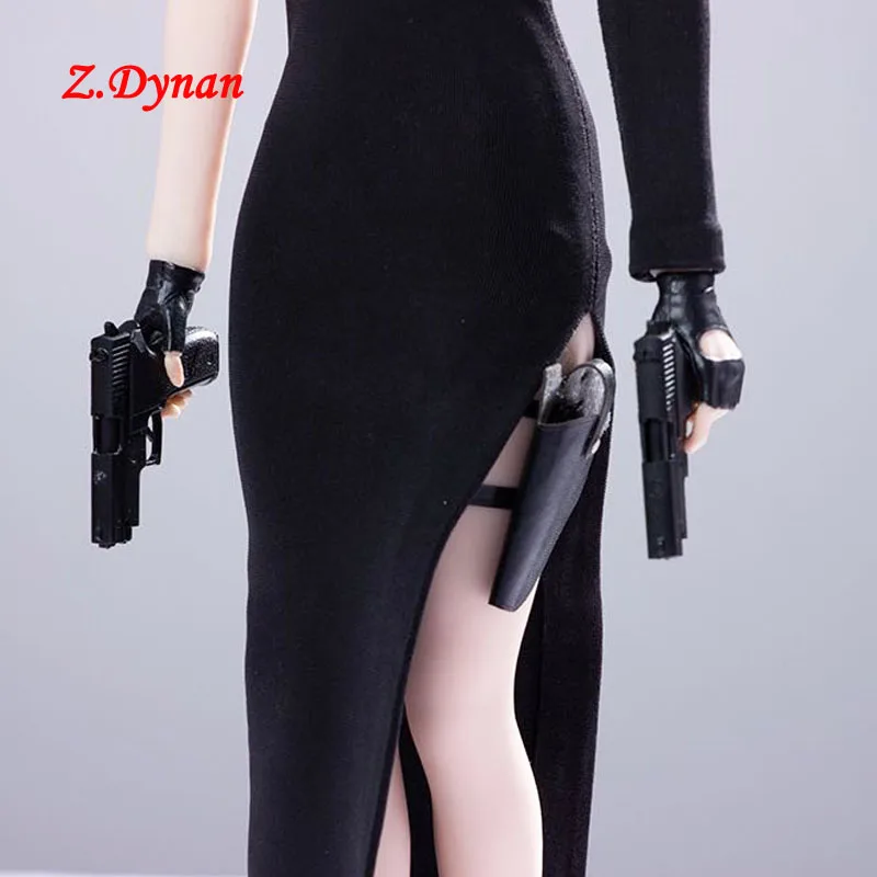 

1/6 Female soldier leggings holster agent weapon Toy gun accessories model Fit 12" PH TBLeague Action Figure DIY jiaou doll Toys