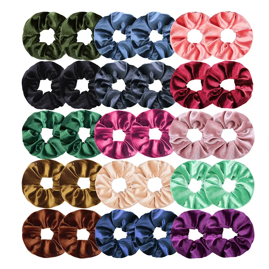 Женские бархатные резинки для волос VERVAE 30 шт. эластичные девочек милые