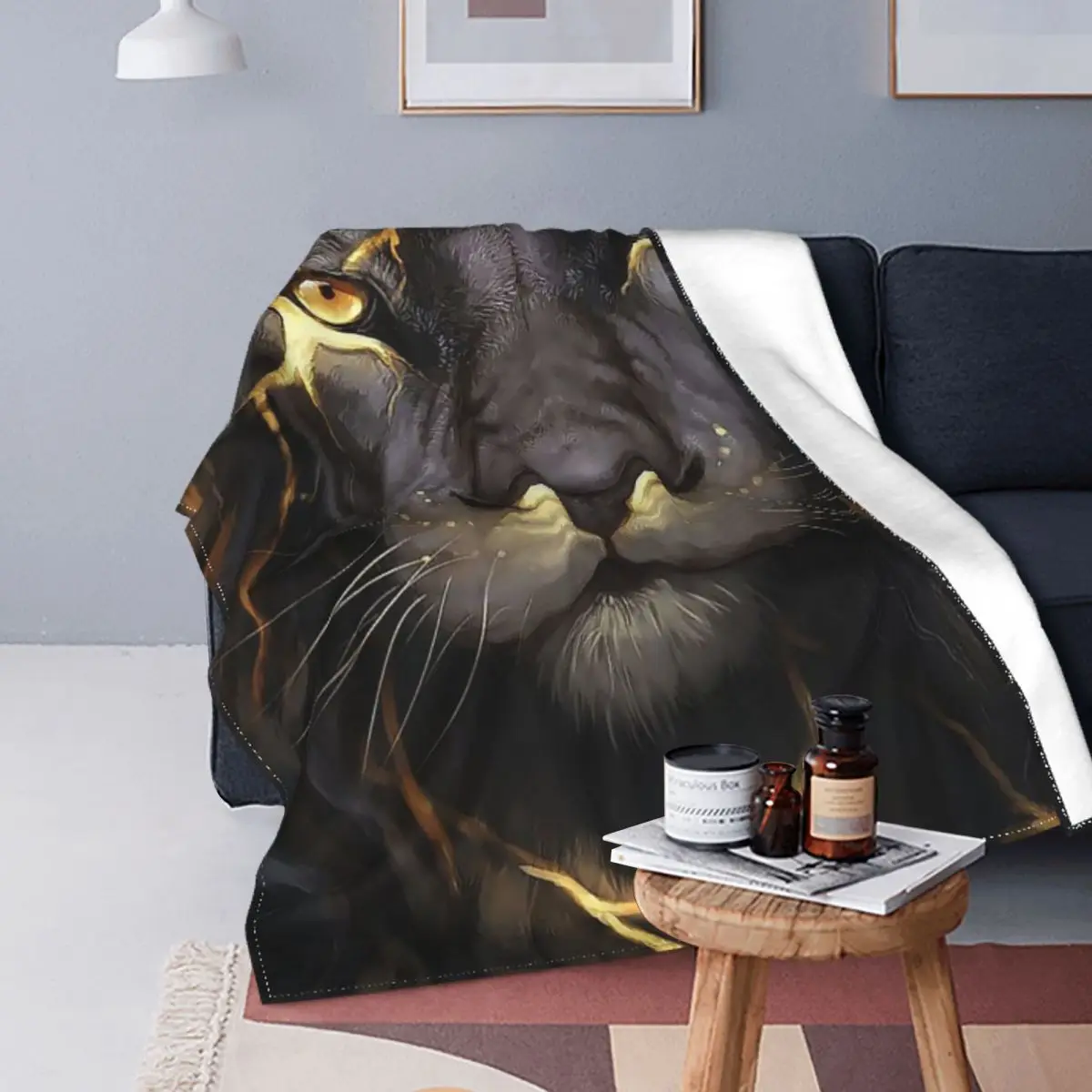 

Lion Animal Blankets Velvet Autumn/Winter Anime Anime Multifunction Ultra-Soft Throw Blankets for Home Couch Bedspread